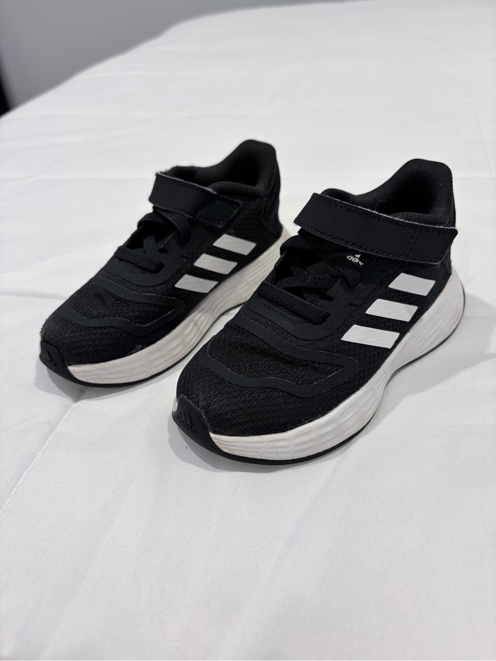 Adidas Duramo SL Toddler Running Shoes Size 7K Black White